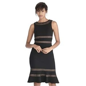 White House Black Market Sleeveless, Black Sheath Dress with Mermaid Hem, size 4